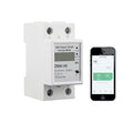 WiFi Smart Energy Monitor Switch Meter, Compatible with Alexa Google Home, Remote Control with Smart Life/Tuya App, Din Rail Tester Current Voltage Amperage Power Meter AC 110-230V 60A Multimeter