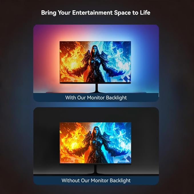 Skydimo 24 Inch ARGB Led Strip Lights, Monitor Backlight, Monitor Led Lights, PC Sync Backlight, Sync with Screen Color or Music, Dynamic Ambient Smart Light with USB, Software Control