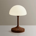 Mushroom Lamp Cordless Lamp Table Lamp,Outdoor Waterproof Shower Lamps,5000mAh Rechargeble Battery Operated Dimmable Touch Desk Lamps,LED Night Light for Bathroom Patio Camping Outdoor/Walnut
