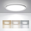 BLNAN LED Flush Mount Ceiling Light, 9 Inch 18W 3000K/4000K/5000K Hardwire Light Fixture, Ultra Thin Round White Lamp for Kitchen Porch Bedroom Hallway Stairwell Basement, Non-dimmable 1 Pack