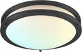 LUXRITE 12 Inch LED Flush Mount Ceiling Light, 5 Color Selectable 2700K | 3000K | 3500K | 4000K | 5000K, Dimmable, Modern Ceiling Light Fixture, 14W, 1120 Lumens, Energy Star, ETL Listed, Matte Black