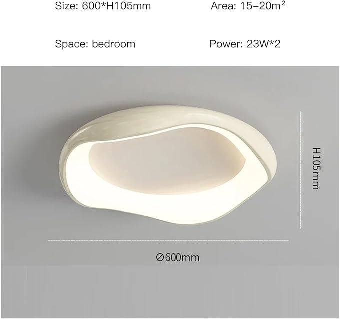 Modern Bedroom Ceiling Light Minimalist Interior Intelligent Lamp Living Room Bar Counter Home Decoration Lighting Fixture Contemporary(White-60cm)