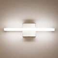 Combuh LED Bathroom Vanity Light Lamp 16Inch 9W IP44 Chrome Over Mirror Lighting Fixture Indoor Wall Sconce Modern Natural White 4000K