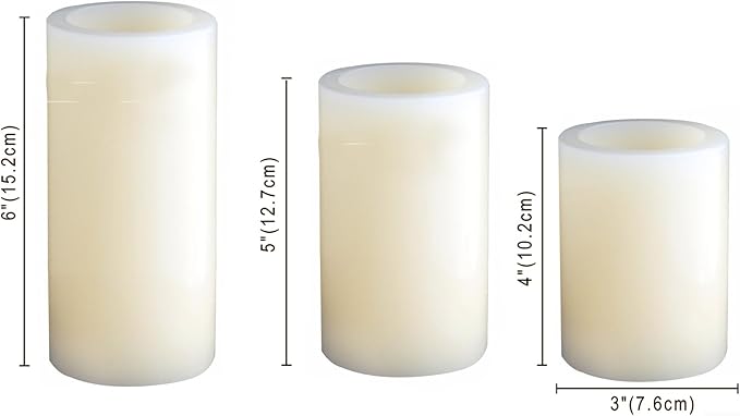 CANDLE CHOICE Battery Operated Color Changing Flameless Candles with Remote Timer Real Wax Realistic Flickering Electric Multicolor LED Pillars Lights for Home Wedding Christmas Decorations 3 Pack