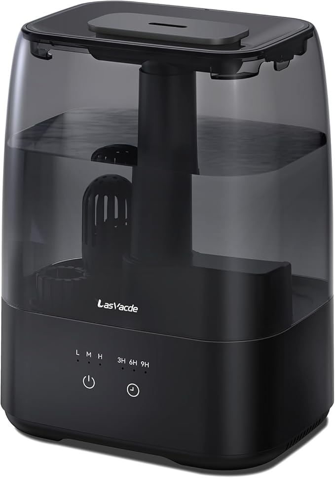 Top Fill Humidifiers for Bedroom, 4.0L Tank Cool Mist Humidifiers for Large Room, 30H Runtime, 28dB Quiet Ultrasonic Air Humidifier for Home with 9H Timer, Aroma Tray