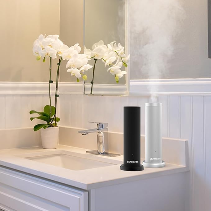 Smart Aroma Diffuser with Bluetooth & WiFi,Coverage: 1399 sq ft,Air Purifier for Home Hotel Store, APP Control Waterless Essential Oil Diffuser, Black