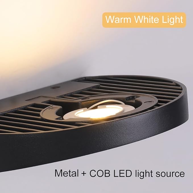 Set of 2 Warm White 3000K LED Wall Sconces - 5W Indoor Stair Lights for Living Room, Bedroom, and Art Gallery