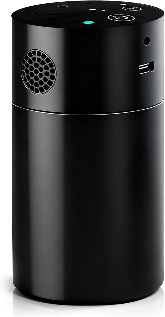Voice Control Smart AI Waterless Scent Diffuser Starter Kit - Alloy Atomization System, Rechargeable Hotel Scent Diffuser, 1500 Sq Ft Coverage, for Home, Large Room, Spa, Cream