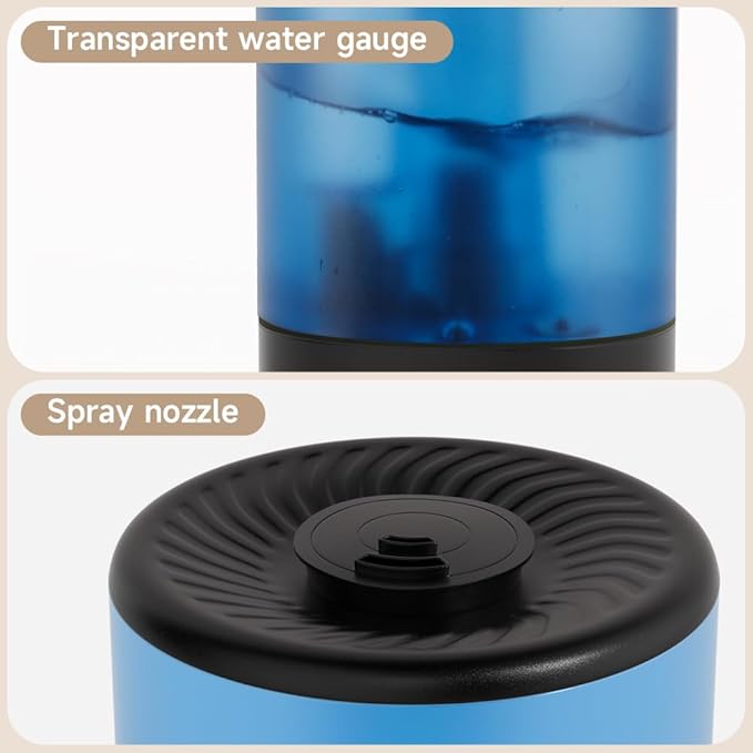 Humidifiers for Bedroom, 3.2L Quiet Ultrasonic Cool Mist Humidifier with 360° Nozzle, 18H Runtime, Timer (1/2/4/8H), Auto Shut-Off, 7-Color RGB Light, Adjustable Mist, for Home, Nursery & Plants