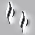 CANEOE 2 Packs Modern LED Wall Sconce 6000K Black Indoor Wall Light Fixtures Acrylic Wall Sconce Lighting for Living Room Bedroom Bedside Bathroom Hallway Stairway Wall Lamp (Black, 2 Packs, 6000K)