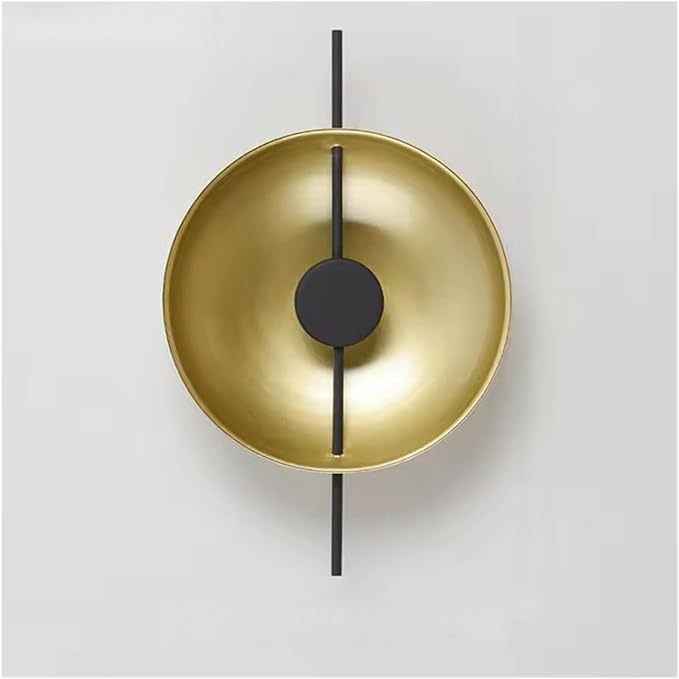 Modern Minimalist Living Room Background Round Creative Bedroom Bedside Designer Villa Hotel Led Lighting,Elegant (Gold)
