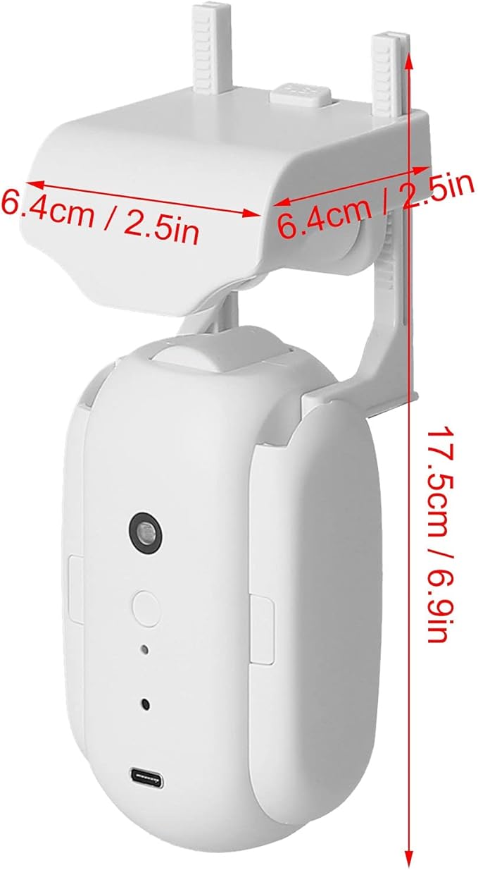 Automatic Curtain Opener and Closer, Light and Temperature Sensor Smart Curtain Motor with Tuya App Timer, Remote Control Curtain Rail Curtain Opener Robot