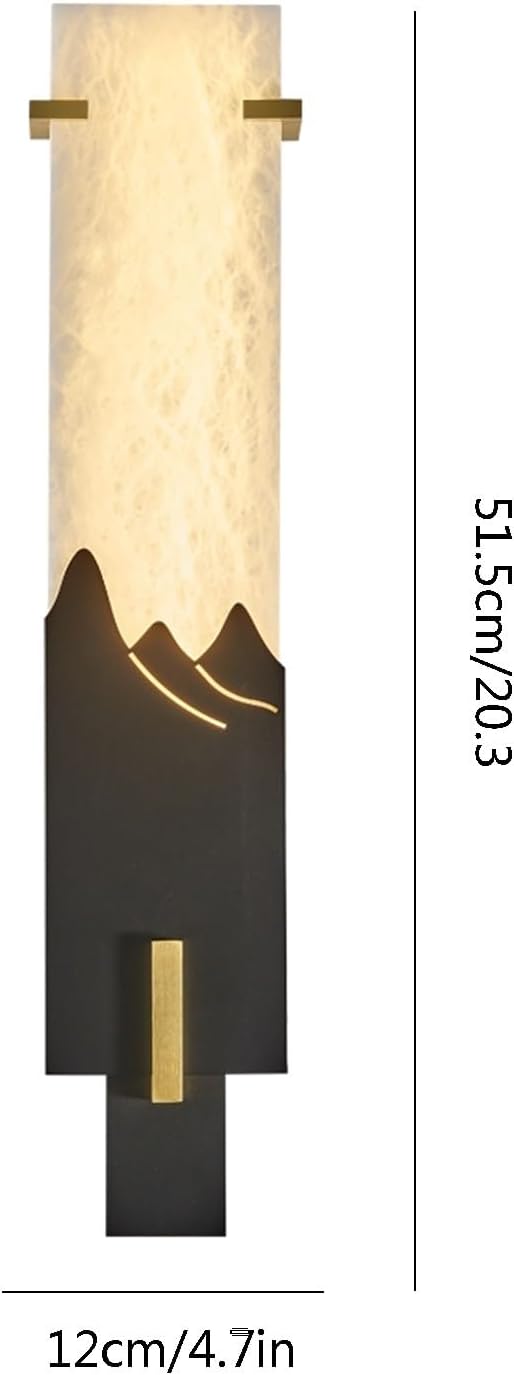 Wall Lights Chinese Style Marble Wall Lamp, Zen Bedroom Bedside Lamp, Luxury Living Room Background Wall Lamp Interior Lighting Fixtures Wall Sconce