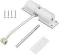 Automatic Door Closer Zinc Alloy Safety Spring Door Closer Adjustable Closing Doors Hinge for Home,Office(Color:Silver)