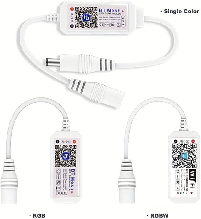 Smart Bluetooth Led Controller DIM RGB RGBW LED Dimmer Controller APP Voice Control Music Timmer DC5V 12V 24V for 5050 2835 LED Tape (Bluetooth, RGBW)