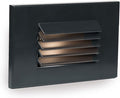 WAC Landscape Lighting, LEDme 120V LED Horizontal Louvered Indoor and Outdoor Step and Wall Light 3000K Built-in LED in Black