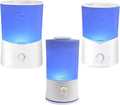BlueHills Premium Set of Three Large 3000 ML, 2000 ML, and 1000 ML XL Essential Oil Diffusers Humidifier Combo for Large Room Home with Décor LED Lights Great Gift – White