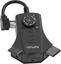 TiFFCOFiO Outdoor Timer Outlet, Dusk to Dawn Light Sensor Timer Weatherproof, 3 Grounded Outlets for Halloween and Christmas Lights, 15A 1/2HP, ETL Listed