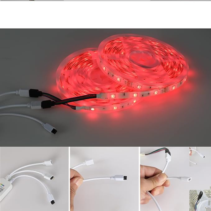 KUMQUAT LED Strip Lights 32.8ft RGB LED Light Strip Music Sync Color Changing LED Tape Bluetooth Flexible Strip Light for Home Kitchen Bedroom TV Bar Party