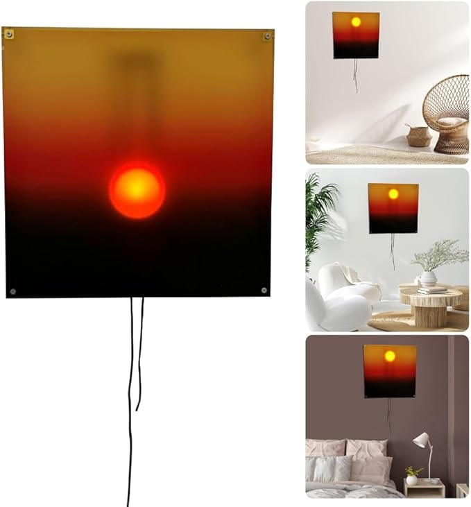 Mindfulness Wall Art Light Operated by Cord Adjusts Height for Relaxation Zones