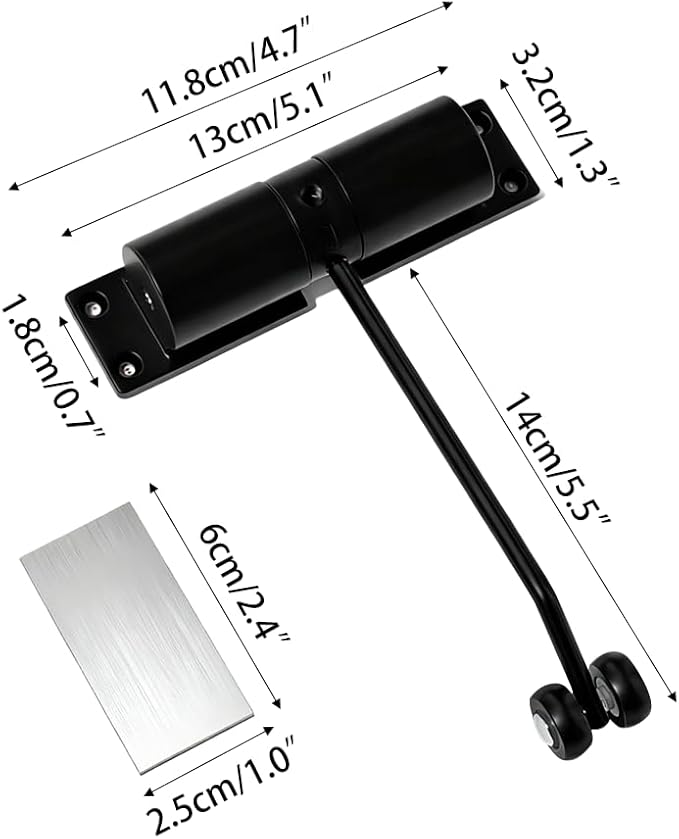 Automatic Door Closer, Adjustable Door Spring Closer Quiet & Heavy Duty Doors Stopper for Home & Commercial Use