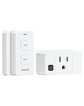 Remote Control Outlet with 2 Remotes, 200FT Long Range Wireless On Off Switch, Mini Electrical Outlet Plug, 15A/1875W High-Power for Lamps, Lights, Household Appliances, ETL & FCC Listed