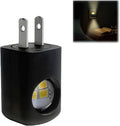 LED Wall Socket Night Light,Plug-in Night Light Motion Sensor,Mini Plug-in Energy Efficient Compact Nights Lamp Automatic Soft Warm White,360° Adjustable for Bedroom Bathroom Stairs Hallway (Black)