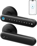 eufy Security Smart Lock FamiLock C32, Fingerprint Keyless Entry Door Lock with Handle for Interior Doors, Built-in Wi-Fi (2.4 GHz Only), App Control, Auto Lock, 4 AA Batteries, Alexa/Google