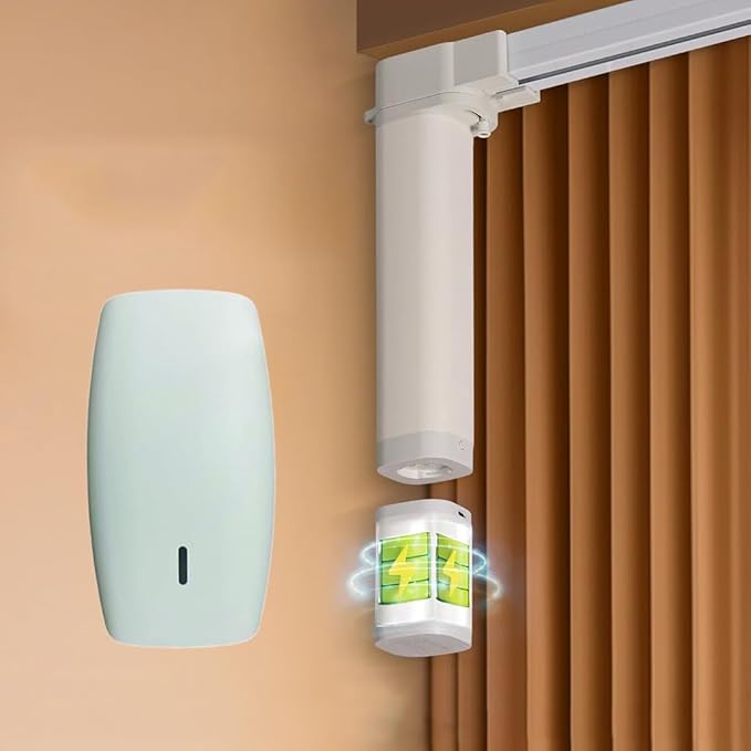 Pre-Assembled Motorized Curtain Rods Compatible with Control4, Smart Electric Track, 4000mAh Battery Automatic Opener, Quiet Remote Control Heavy Duty Drapery Hardware (3 meters (118.1 inches))