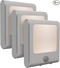 [3Pack] Vintar Motion Sensor Dimmable LED Night Light, Plug-in Nightlight with Auto Dusk to Dawn Sensor, Adjustable Brightness Warm White Lights for Hallway, Kids Room, Kitchen, Stairway, Bathroom