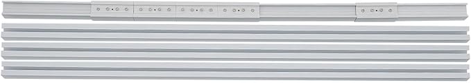 Smart Electric Curtain Track System, 47''-165'' Telescoping Motorized Curtain Rail Works, Remote & WiFi Control Curtains Rod, 88LB Load, Ceiling Mount Automatic Curtain Opener, Quiet Motor
