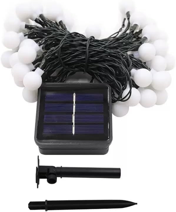 Solar String Lights Outdoor Waterproof, 30 LED 9.8Ft Total, Solar Powered Globe Patio Lights with 8 Lighting Modes for Garden Yard Porch Wedding Party Decor (Multicolor)