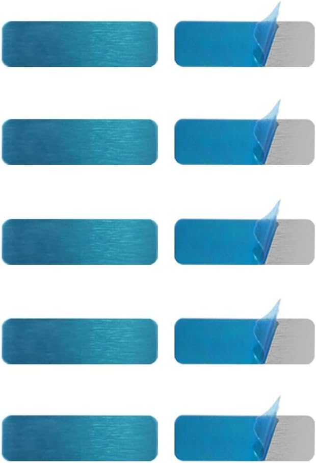 10 Pack Under Cabinet Lights Mount Metal Plates Adhesive Backing Sticky Iron Strips Sticker for Magnetic Under Cabinet Lighting Rechargeable Motion Sensor Lights Wireless Under Counter Light