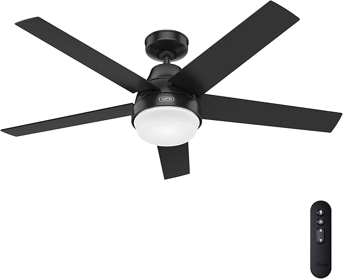 Hunter 51314 Aerodyne Ceiling Fan 52 inches Matte Black