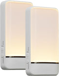 Dawnrise Night Lights Plug into Wall, Invisible Motion Sensor Night Light, Soft Warm or Cool White Selectable, Brightness Adjustable, LED Night Lights for Bedroom, Bathroom, Stairs, Hallway, 2PK