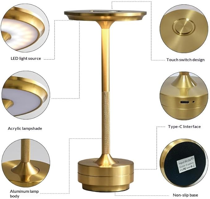 LED Desk Lamp, Adjustable Brightness & Color Temperature, Eye-Caring Table Light with 5 Lighting Modes & Memory Function, USB Powered Lamp for Home Office, Reading, Studying