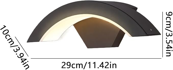 Outdoor Motion Sensor Light | 12W Walkway Wall Arch Sensor Lamp | Backyard Motion Lights | for Porch Garage Patio Garden Walkway Driveway Workshop