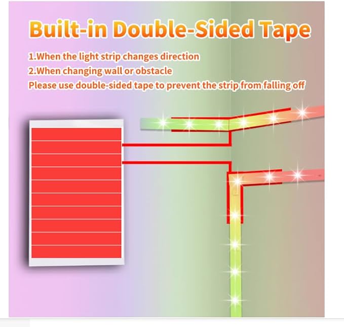 Led Lights for Bedroom 200FT (2 Rolls of 100ft), Color Changing RGB Led Strip Lights with 60 Keys Remote and App Control, Music Sync Led Lights for Room Kitchen Party Home Decor