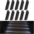 Modern Stairway Lights 10Pcs Led Lighting for Stair Railing Embedded 3W Ac85 265V Non Waterproof Ideal for Stair/Decks/S/Hallway/Movie Theater Corridor 4000K,Brushed Black-3000K