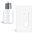 Remote Control E26 E27 Light Bulb Socket Adapter,GreenCyle Standard Medium Base Lamp Socket Extender 2.3"(5.8cm),Screw-in Light Socket,Max 500W,No Wiring Needed,500ft RF Range,for Lamp,Home & Office