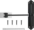 Automatic Door Closer, Zinc Alloy Safety Spring Door Closer 20-60kg Closing Door Hinge, Adjustable Door Spring Closer for Commercial & Home Use with Screws(Black)