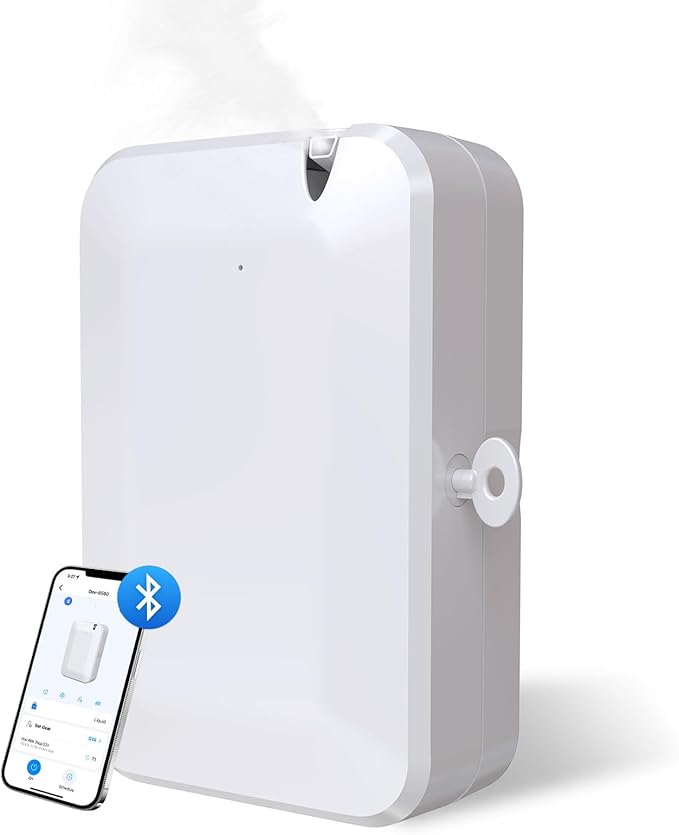 Smart Scent Air Machine for Home, 500ML/2500 Sq. Ft HVAC Professional Waterless Essential Oil Diffuser with Cold Air Technology, Bluetooth Fragrance Diffuser for Large Room, Hotel, Office, Spa
