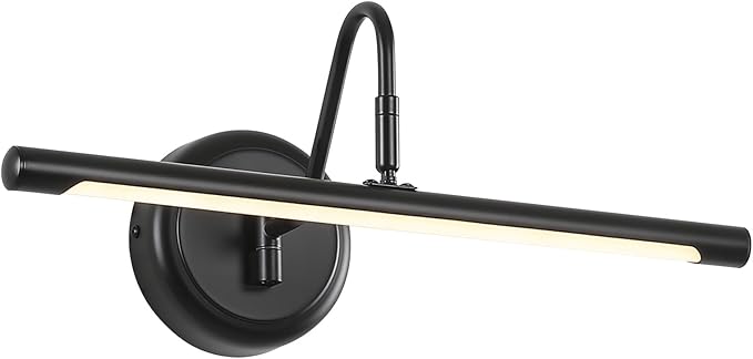 JOOSENLUX Picture Lights for Paintings Hardwired 16.5" Inch Long Dimmable Black Wall Lights with Adjustable Lighting Direction 110V 3000K