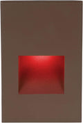 WAC Landscape Lighting, LEDme 120V LED Vertical Indoor and Outdoor Step and Wall Light Red in Bronze