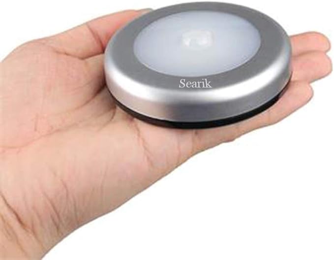 3 Pcs Motion Sensor Light Indoor, Searik Magnetic LED Night Light Battery Powered Step Lights Stair Closet Light Under Cabinet Lighting Stick On Anywhere Lamp for Home Kitchen Hallway Cabinet Bathroom