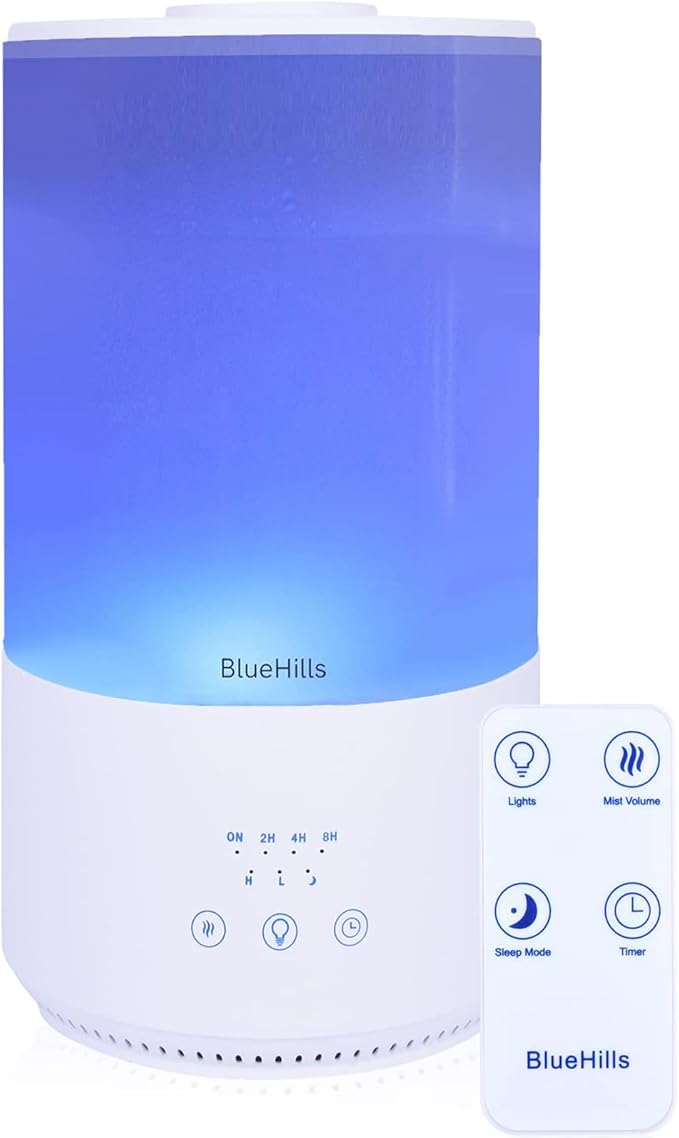 BlueHills Premium Large 2500 ML, 4000 ML and 2000 ML XL Essential Oil Diffusers Humidifier Combo Set of 3 for Large Room Home with Décor LED Lights Great Gift – White.