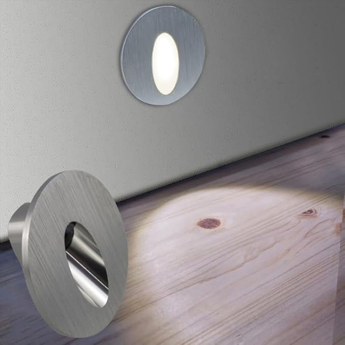 3W LED Steps Wall Light Aisle Wall Corner Lamp Fixture,Recessed Lighting Wall Lamps,Flush Mount Indoor Stairs Lights,Cool White 6000K