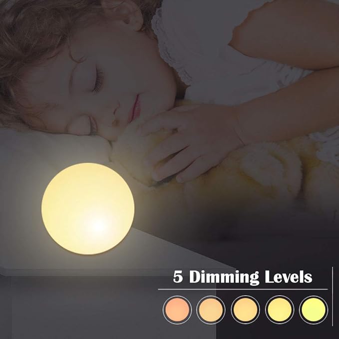 Borelor LED Ball Light, 4.7-Inch Rechargeable Mood Lights Multicolor Changing IP65 Waterproof Indoor/Outdoor Light for Home/Party/Pool/Wedding/Lawn Decoration