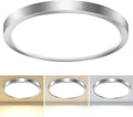 hepside 1PACK LED Flush Mount Ceiling Light - 3CCT Selectable 3000K-4000K-6500K & 100W Equivalent Modern Kitchen Recessed Ceiling Lamp 24W 3200Lm 12 Inch for Bathroom Closet Laundry Bedroom Hallway
