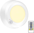 BIGMONAT Wireless Ceiling Light with Remote and Timer, Dimmable Motion Sensor Shower Light, Battery Operated LED Overhead Lighting for Bathroom Closet Hallway Pantry Laundry Stairs, 300LMs, 5.6In
